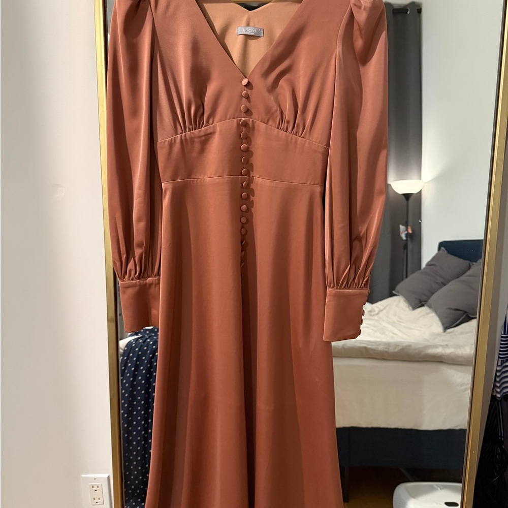 Lichi (brand) Elegant Rust Dress